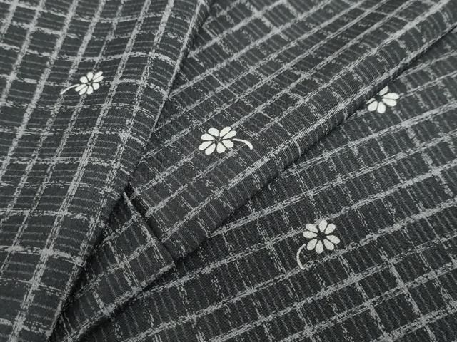 平和屋着物●小紋　舞花文　洗える着物　DABC2893ud