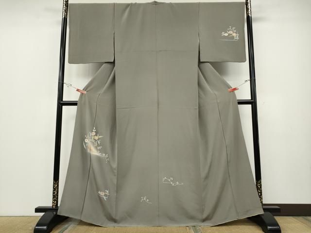 平和屋着物●訪問着　駒刺繍　枝花文　金彩　正絹　逸品　CABE6972ut 27,690円