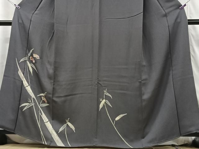 平和屋着物●訪問着　絞り　萩舞花文　黒地　正絹　逸品　CABE2651yc 平和屋着物○訪問着 絞り 萩舞花文 黒地 正絹 逸品 CABE2651yc