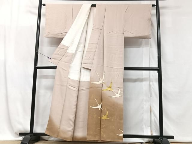 平和屋着物●豪華色留袖　作家物　鴛鴦花文　金彩　正絹　逸品　DABA4386az 平和屋着物□豪華色留袖 飛鶴文 暈し染め 金彩 正絹 逸品 CABG6427xe