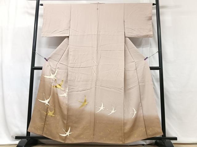 平和屋着物▽豪華色留袖　単衣　霞文　風景文　暈し染め　正絹　逸品　CAAT3236xe 平和屋着物□豪華色留袖 飛鶴文 暈し染め 金彩 正絹 逸品 CABG6427xe