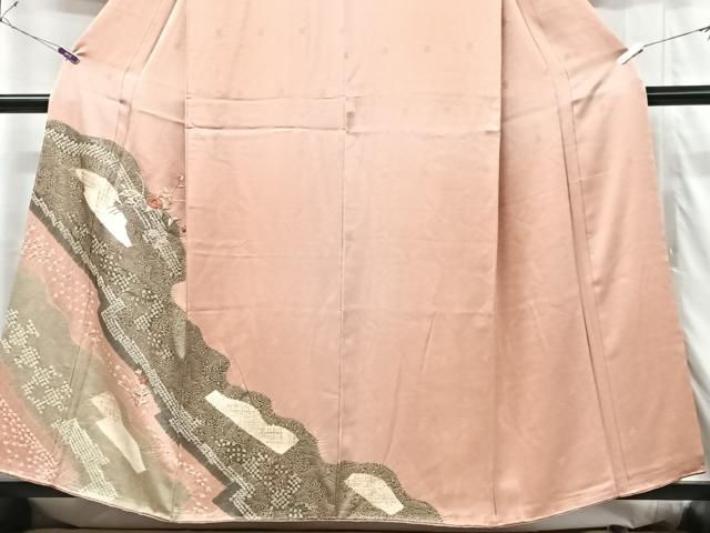 平和屋着物●訪問着　絞り　草花文　正絹　逸品　AABF5156cs 平和屋着物□訪問着 刺繍 絞り 草花文 正絹 逸品 未使用 CABG6429xe