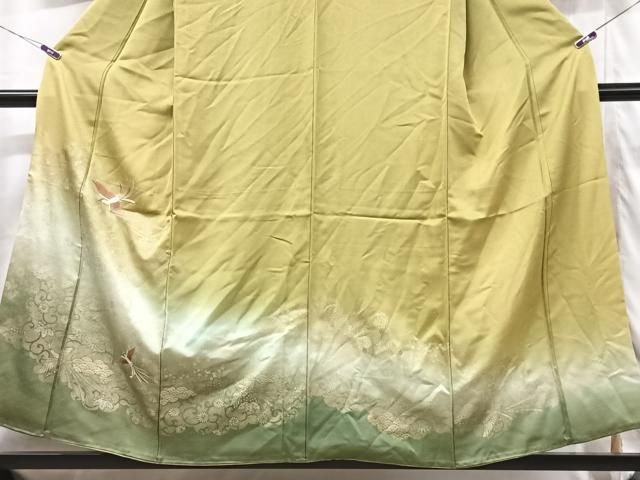 平和屋着物□訪問着 刺繍 鳳凰 暈し染め 鈴乃屋扱い 正絹 逸品