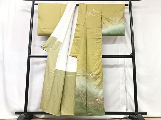 平和屋着物□訪問着 刺繍 鳳凰 暈し染め 鈴乃屋扱い 正絹 逸品