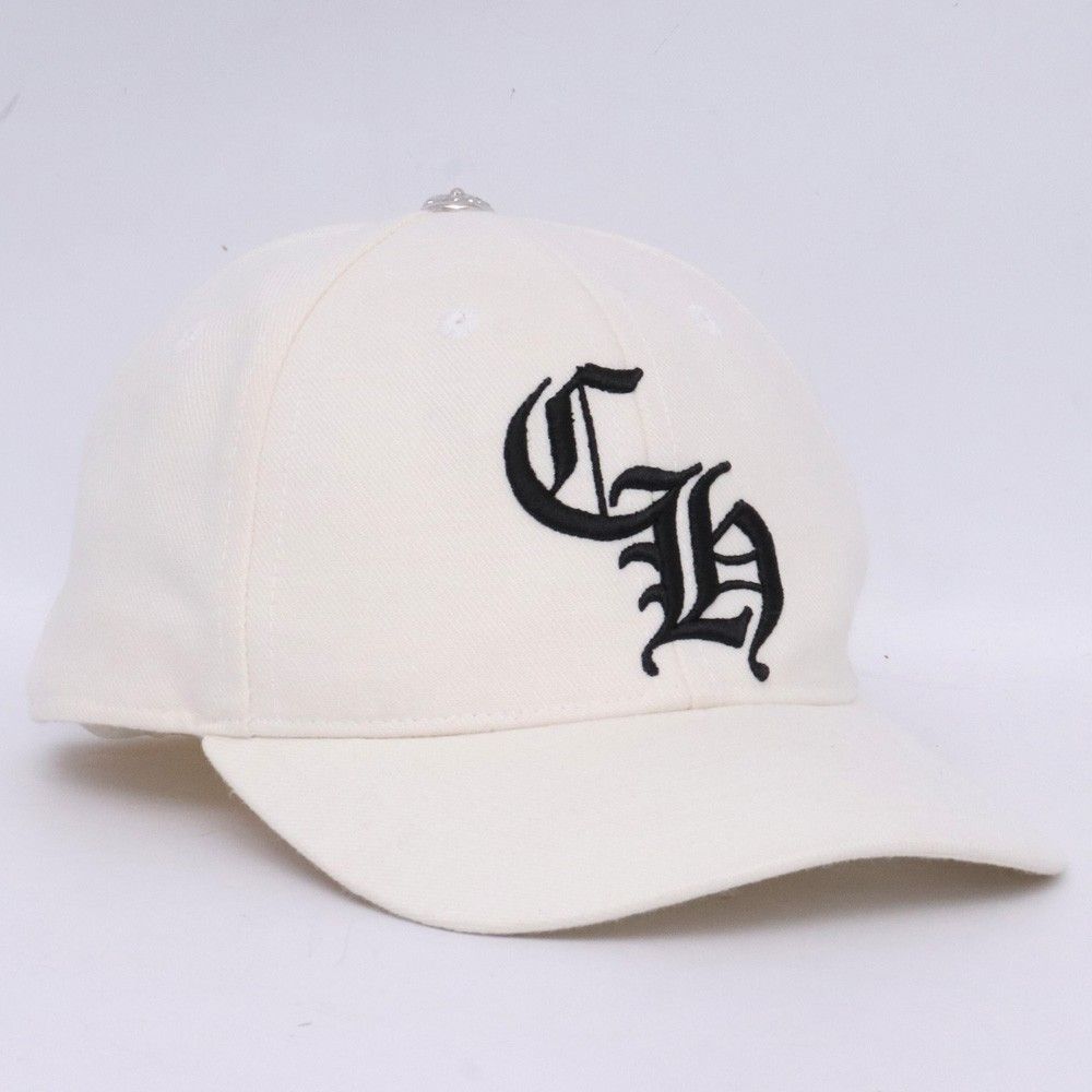 CHROME HEARTS ベースボールキャップ 6パネル CH サイズ7 3/8 ホワイト