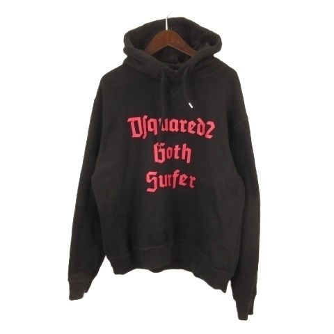 ディースクエアード DSQUARED2 プリント フーディー パーカー XL ブラック