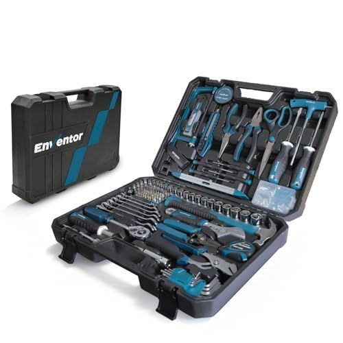 Enventor 工具セット 家庭修理 工具箱 ホームツールセット 道具セット 日常ツールキット日常ツールキット 家庭用 バイク 自転車 車整備 家具組み立て DIYセット 便利な収納ケース付き 修理道具セット 280個セット 2026(沖縄 7aa075af