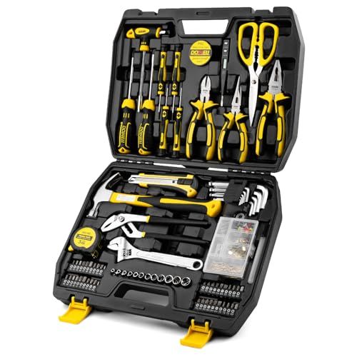 DOWELLツールセット 185ピース、一般家庭用ツールキット、ホームリペア用ハンドツールキットとツールボックス収納ケース付き(沖縄・離島の方不可) 23e48bd3 DOWELLツールセット 185ピース、一般家庭用ツールキット、ホームリペア用ハンドツールキットとツールボックス収納ケース付き(沖縄・離島の方不可) 23e48bd3