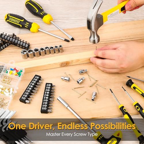DOWELLツールセット 185ピース、一般家庭用ツールキット、ホームリペア用ハンドツールキットとツールボックス収納ケース付き(沖縄・離島の方不可) 23e48bd3 DOWELLツールセット 185ピース、一般家庭用ツールキット、ホームリペア用ハンドツールキットとツールボックス収納ケース付き(沖縄・離島の方不可) 23e48bd3