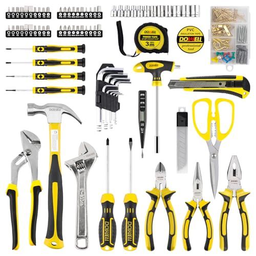 DOWELLツールセット 185ピース、一般家庭用ツールキット、ホームリペア用ハンドツールキットとツールボックス収納ケース付き(沖縄・離島の方不可) 23e48bd3 DOWELLツールセット 185ピース、一般家庭用ツールキット、ホームリペア用ハンドツールキットとツールボックス収納ケース付き(沖縄・離島の方不可) 23e48bd3