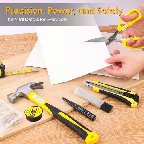 DOWELLツールセット 185ピース、一般家庭用ツールキット、ホームリペア用ハンドツールキットとツールボックス収納ケース付き(沖縄・離島の方不可) 23e48bd3 DOWELLツールセット 185ピース、一般家庭用ツールキット、ホームリペア用ハンドツールキットとツールボックス収納ケース付き(沖縄・離島の方不可) 23e48bd3