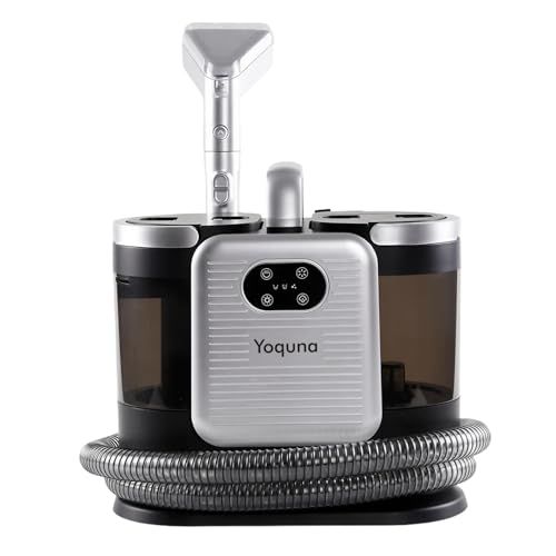 【SNS300万再生突破】Yoquna スチームクリーナー 60℃温水生成 100℃スチーム リンサー掃除機 カーペットクリーナー カーテン ソファ キッチン マットレス 高温洗浄 強力吸引 大容量タンク 日本語ガイダンス 敷き 込み カーペ 800610da