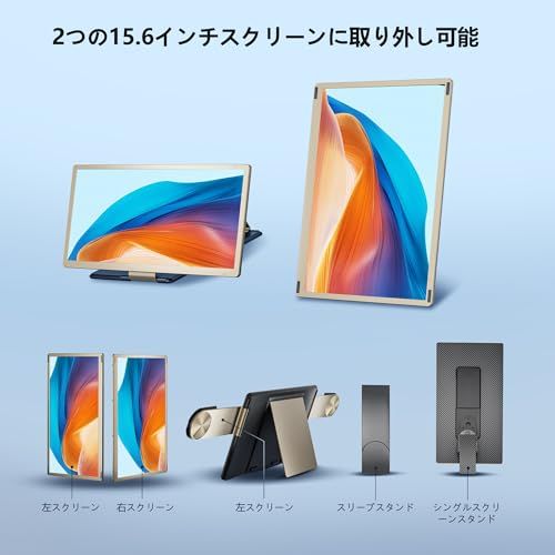 LivElect 15.6インチ デュアルモバイルモニター FHD 1080P トリプルディスプレイ ノートパソコン用モニター IPS液晶パネル 取り外し可能なスクリーン モバイル 2画面 スピーカー付き 11種類使い方 ノートパソコン プラ e9727db1 LivElect 15.6インチ デュアルモバイルモニター FHD 1080P トリプルディスプレイ ノートパソコン用モニター IPS液晶パネル 取り外し可能なスクリーン モバイル 2画面 スピーカー付き 11種類使い方 ノートパソコン プラ e9727db1