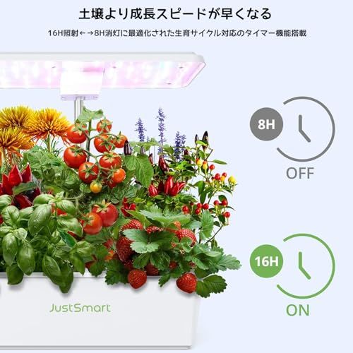 水耕栽培キット 室内 水耕栽培 おしゃれ 家庭菜園 キット LEDライト付き 自動水循環システム搭載 高さ調節可能 IGS-20SE ホワイトkk 28a3b15c