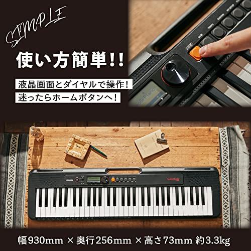 カシオ (CASIO) 電子キーボード Casiotone CT-S195 (ブラック) 61鍵盤 軽量&コンパクト 持ち運びしやすい 2WAY給電kk c62be5a3