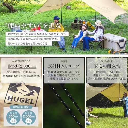 アイリスオーヤマ ヘキサタープ タープ 4.4×4.4m キャンプ用品 アウトドア ポール付き 高耐水 張り網 反射材入り コードスライダー 日焼け 紫外線対策kk 12941685 アイリスオーヤマ ヘキサタープ タープ 4.4×4.4m キャンプ用品 アウトドア ポール付き 高耐水 張り網 反射材入り コードスライダー 日焼け 紫外線対策kk 12941685
