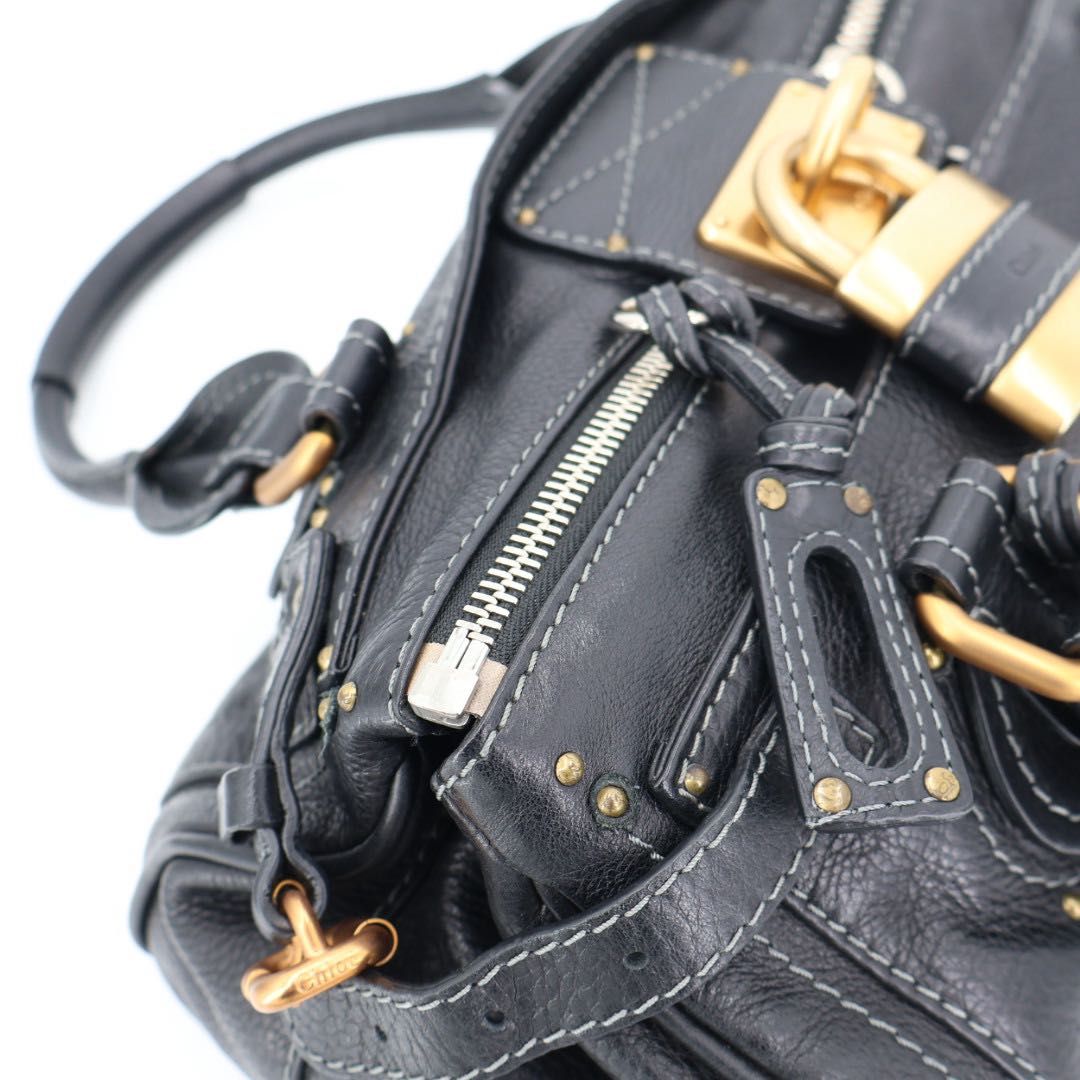 クロエ CHLOE ヴィンテージ パディントン レザー ショルダーハンドバッグ クロエ CHLOE ヴィンテージ パディントン レザー ショルダーハンドバッグ