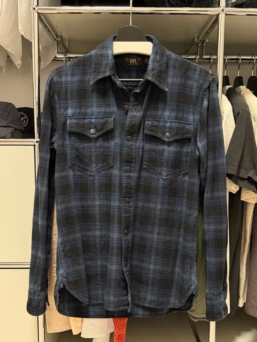 RRL Indigo CHECK ワークシャツ S