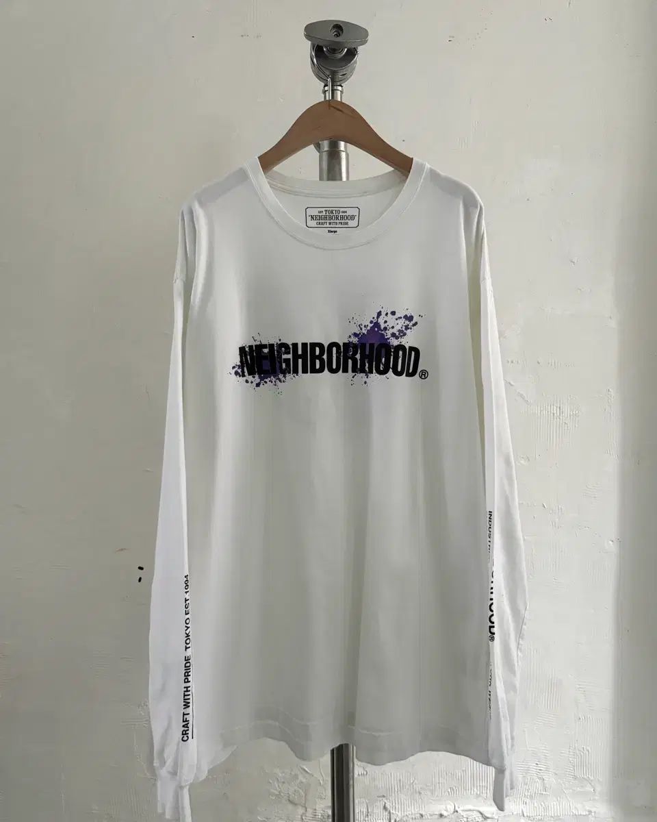 NEIGHBORHOOD ネイバーフッド 白 ロゴ ロングスリーブ
