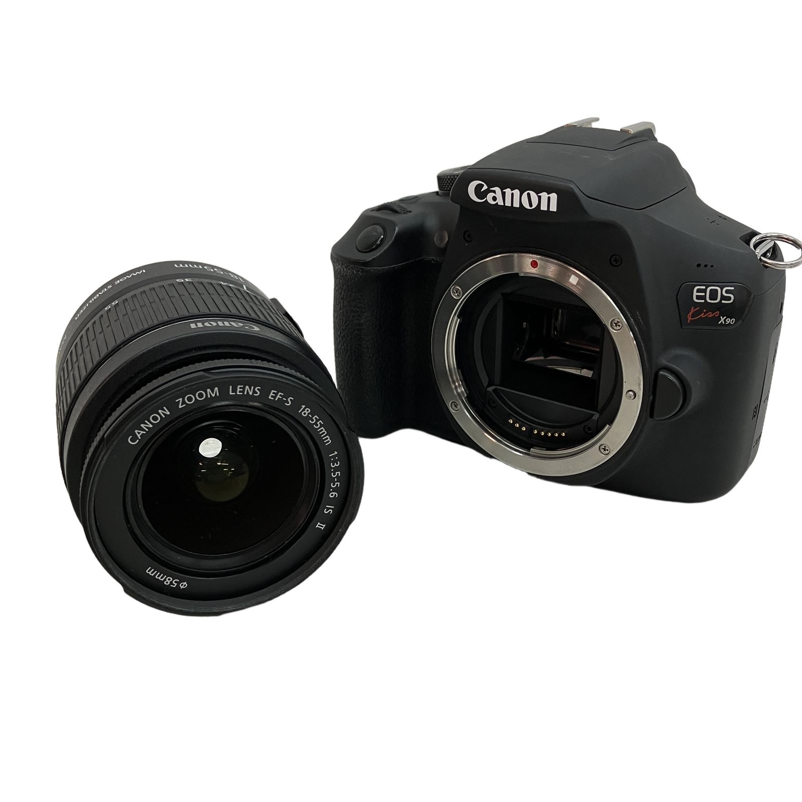 Canon DS126741 EOS kiss X90 デジタル 一眼レフ カメラ EF-S 18-55mm F3.5-5.6 IS II レンズキット キヤノン 中古 C11184758