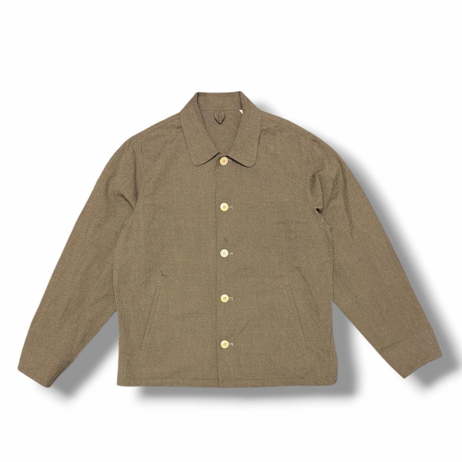 SIMPLYCOMPLICATED 25SS UNEVEN WOOL OVER SHIRT ウールオーバーシャツ 長袖シャツ シンプリーコンプリケイテッド 25SS2001 カーキ系 2 (15337M)