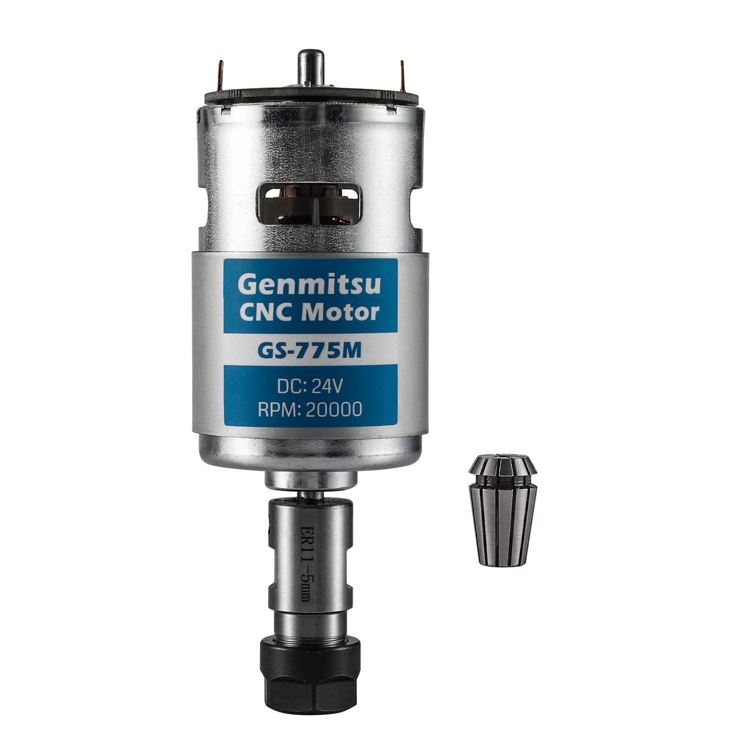 ☆新品☆Genmitsu GS-775M 20000RPM ER11 775 CNC スピンドルモータ DC 24V ハイパワー 3018 CNC フライス盤 CNCルーター DC モータ ebd433a0