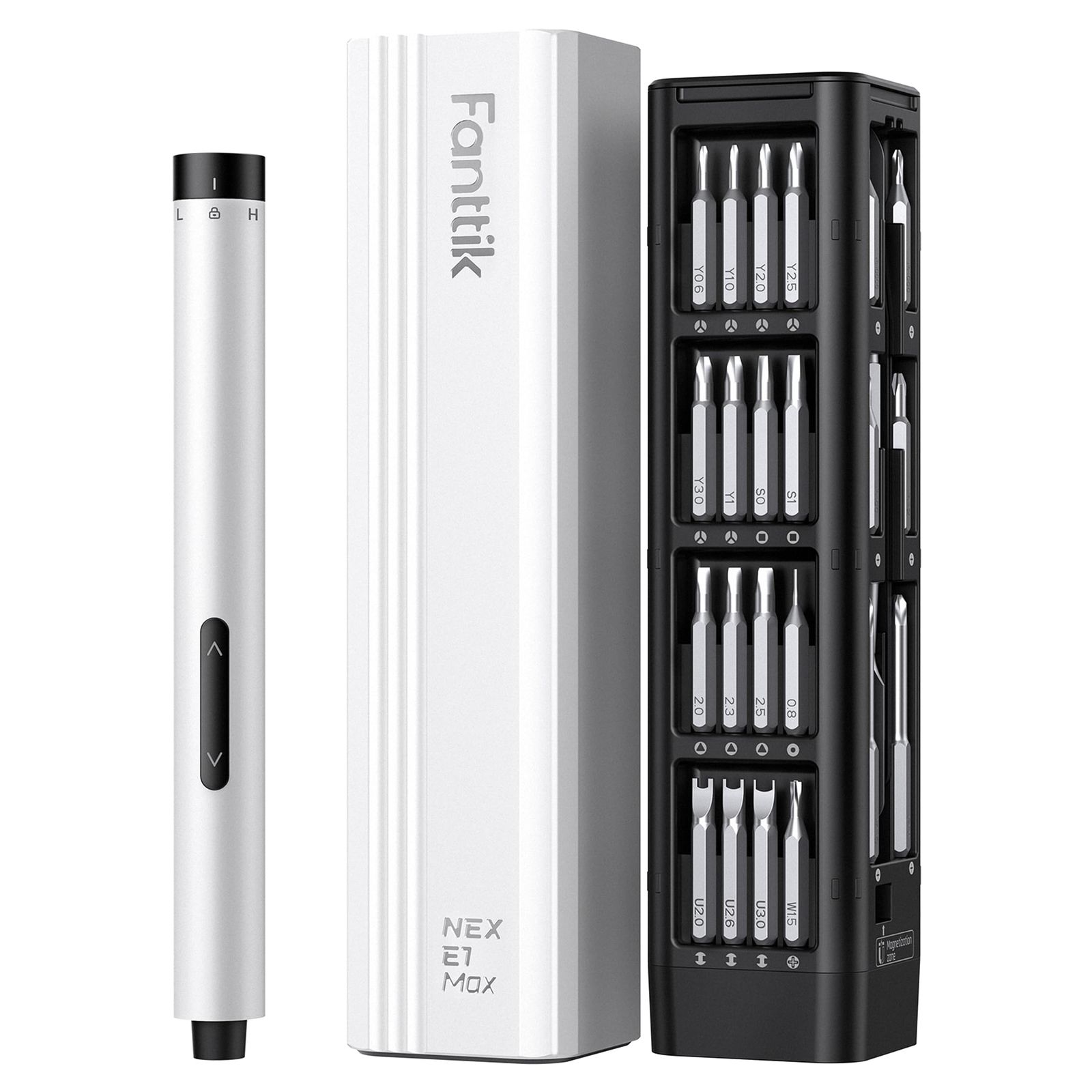 ☆新品☆Fanttik E1 Max 電動精密ドライバー 50本マグネティックビット付き 精密ドライバーセット 磁気収納ケース 六角チャック Type-C充電 200RPM 高精度トルク 電子機器 スマホ カメラ 時計修理用 ホワイト c3806990