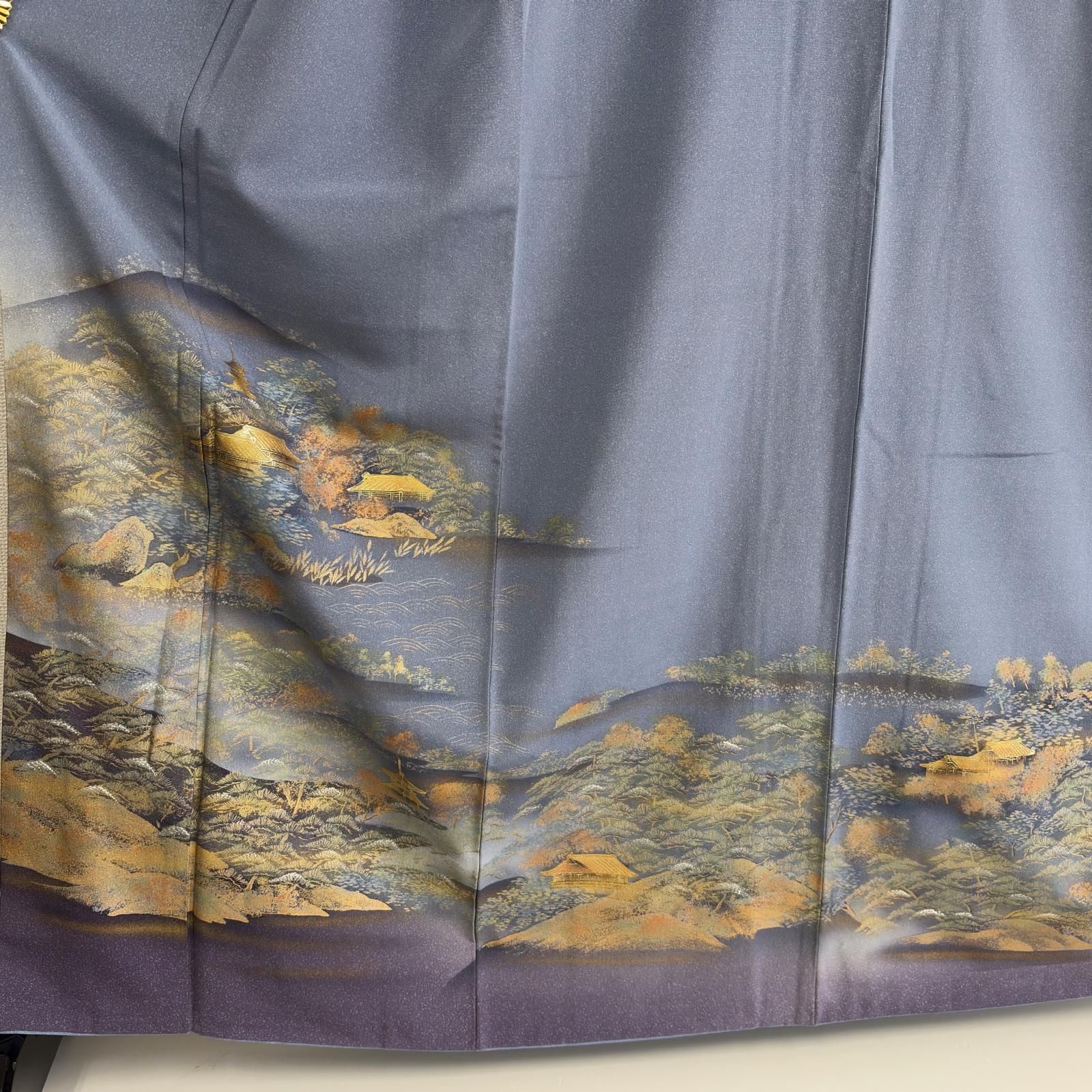 お値下げ　正絹　袷　三松の無地kimonnosim 訪問着 着物 藤本最慶 未使用 フォーマル 正絹 袷 美意延年 落款 大王