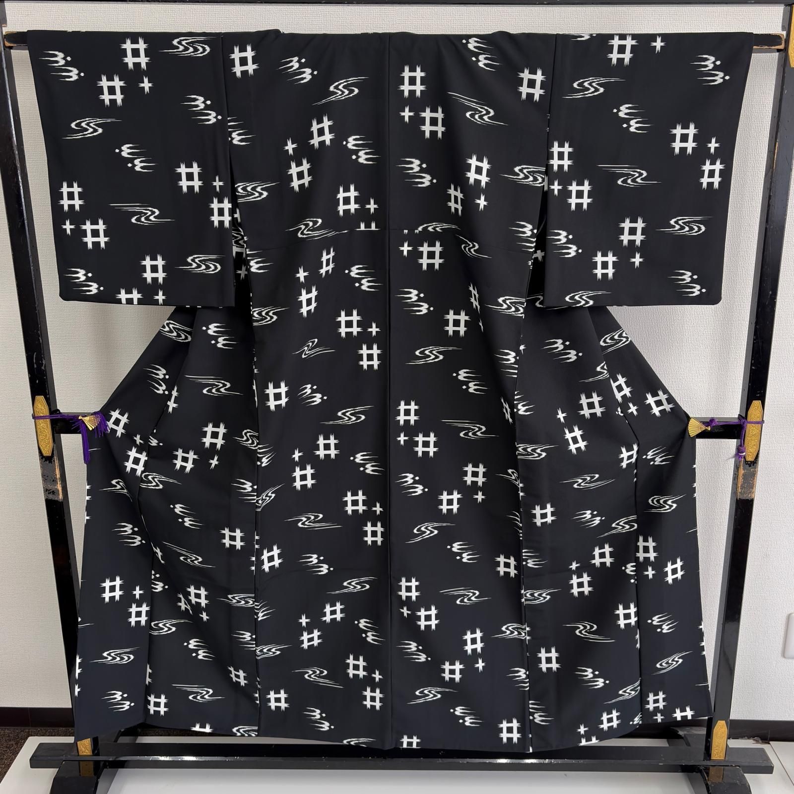 無地小紋着物 色無地 小紋 新品 紋意匠織り お茶席着物 白藍色 式事 フォーマル 御