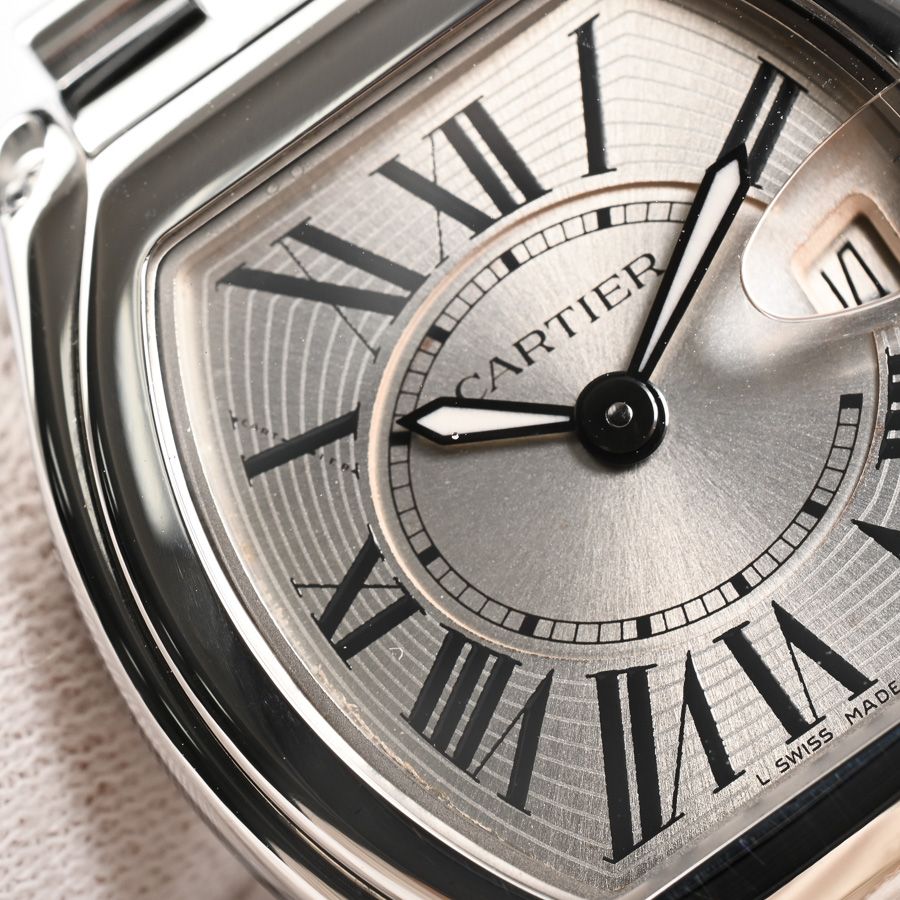 CARTIER カルティエ ウォッチ ミニロードスター 時計 W62016V3 腕時計
 ステンレススチール/ステンレス/SS シルバー/ホワイト シルバー ホワイト文字盤文字盤 ユニセックス【中古】【431】 Cartier カルティエ 腕時計 W62016V3 ロードスター SM を名古屋市緑区