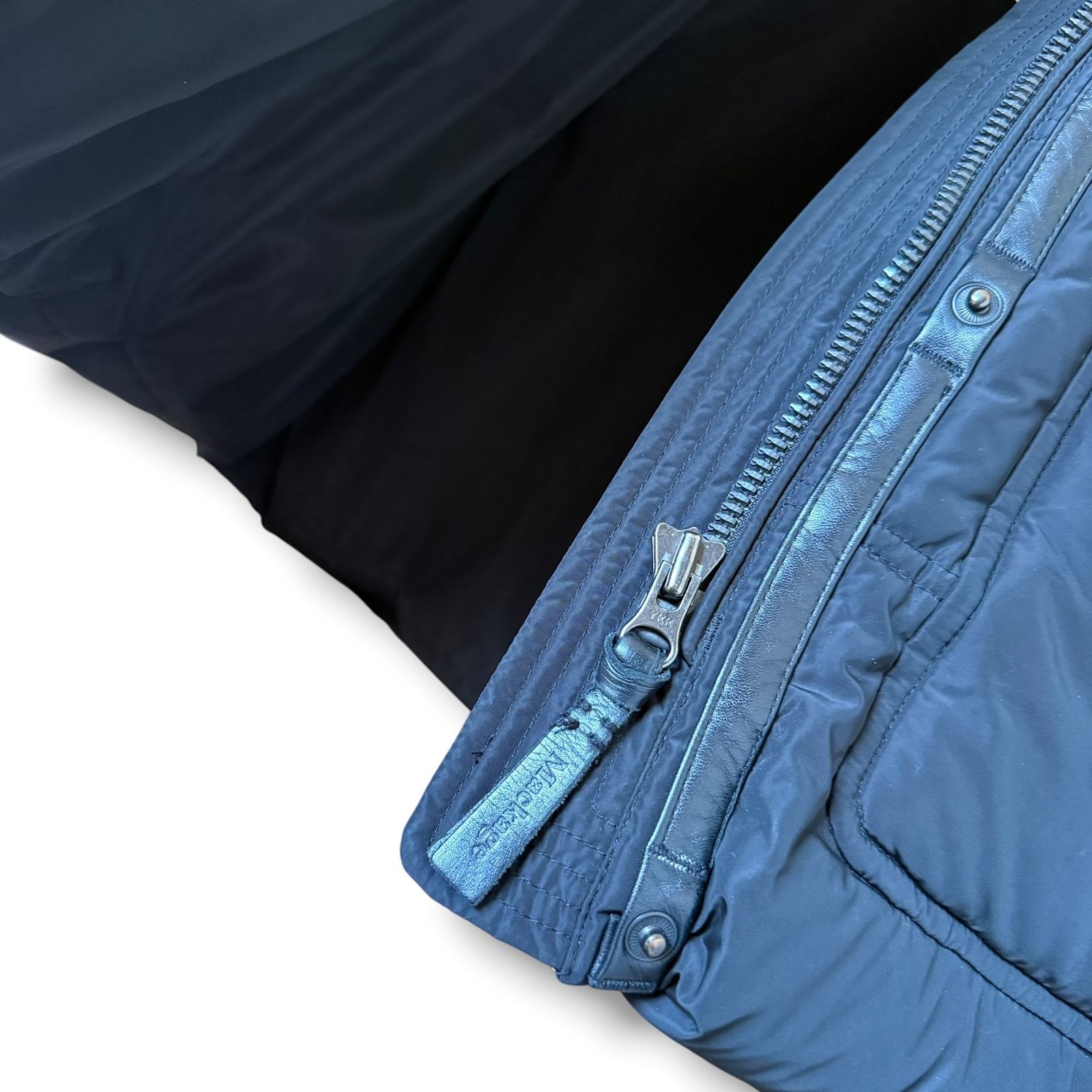 Mackage 3way 袖レザー切替ダウンジャケット S相当 ブラック - メルカリ