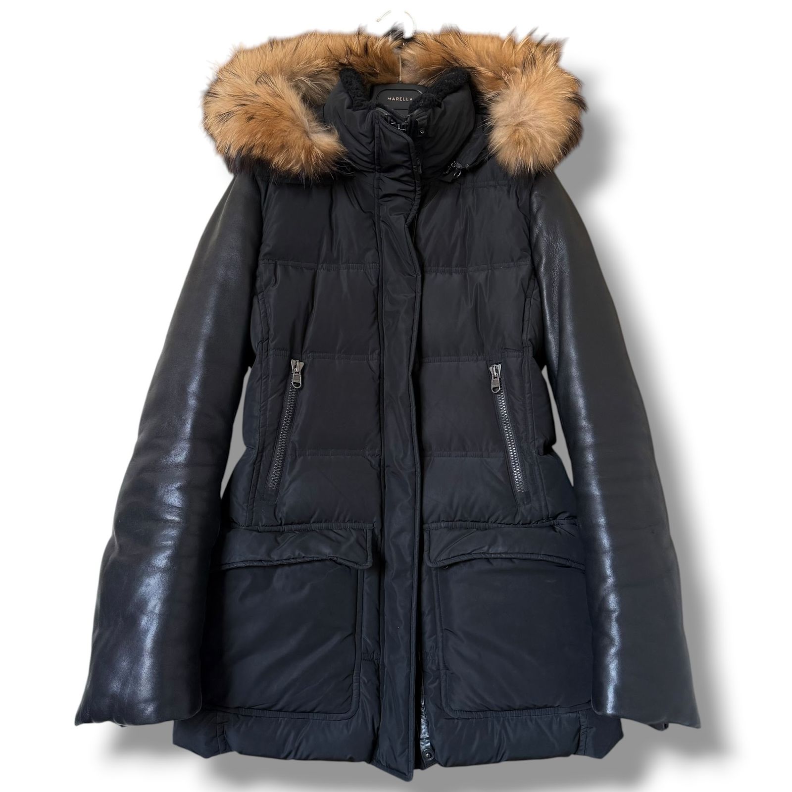 Mackage 3way 袖レザー切替ダウンジャケット S相当 ブラック - メルカリ