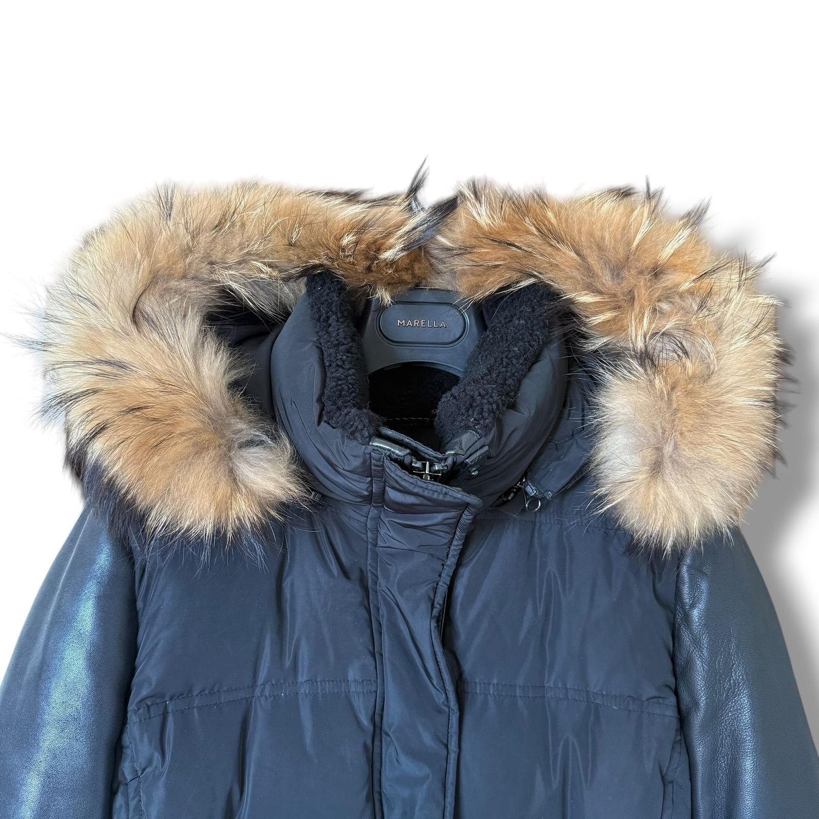 Mackage 3way 袖レザー切替ダウンジャケット S相当 ブラック - メルカリ
