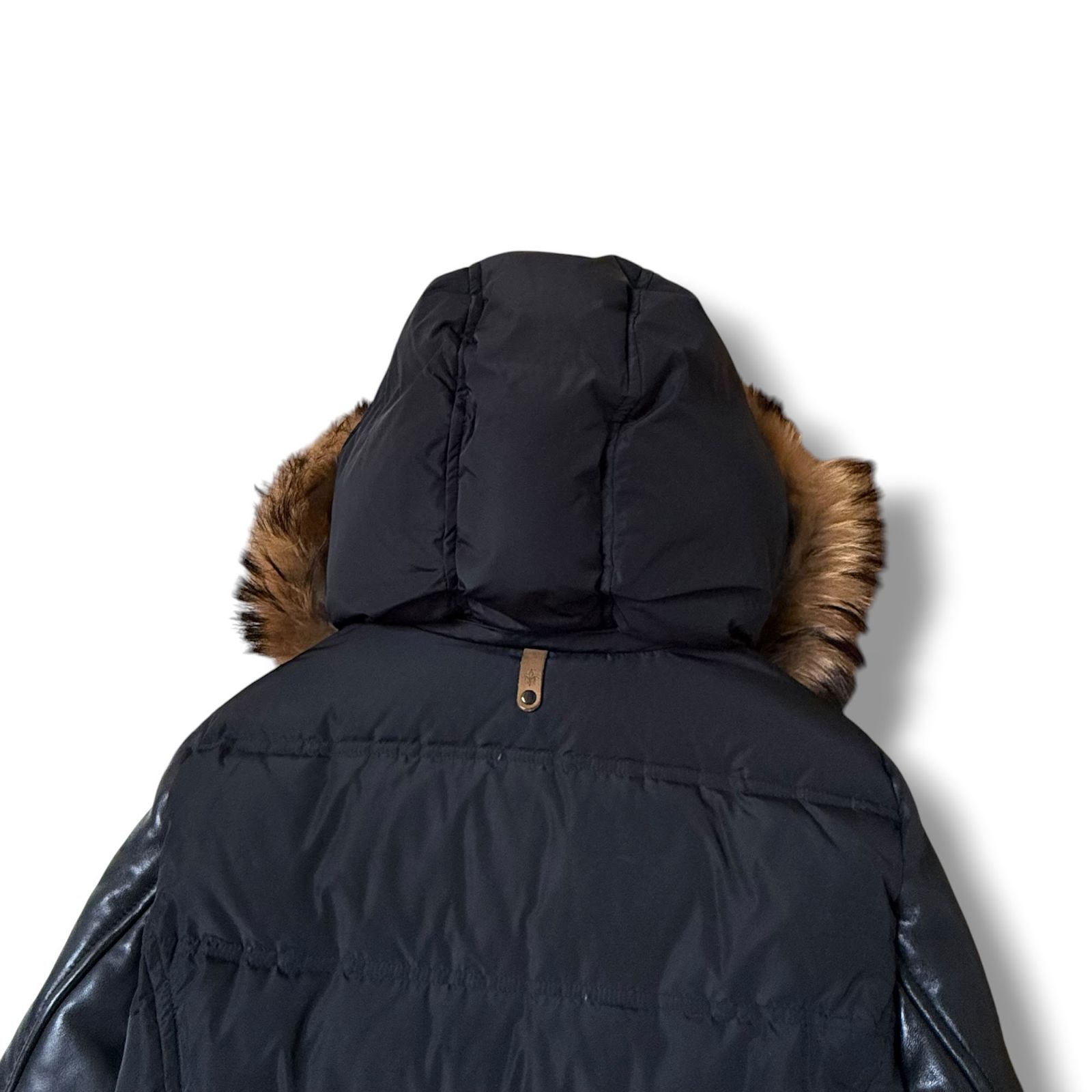 Mackage 3way 袖レザー切替ダウンジャケット S相当 ブラック - メルカリ