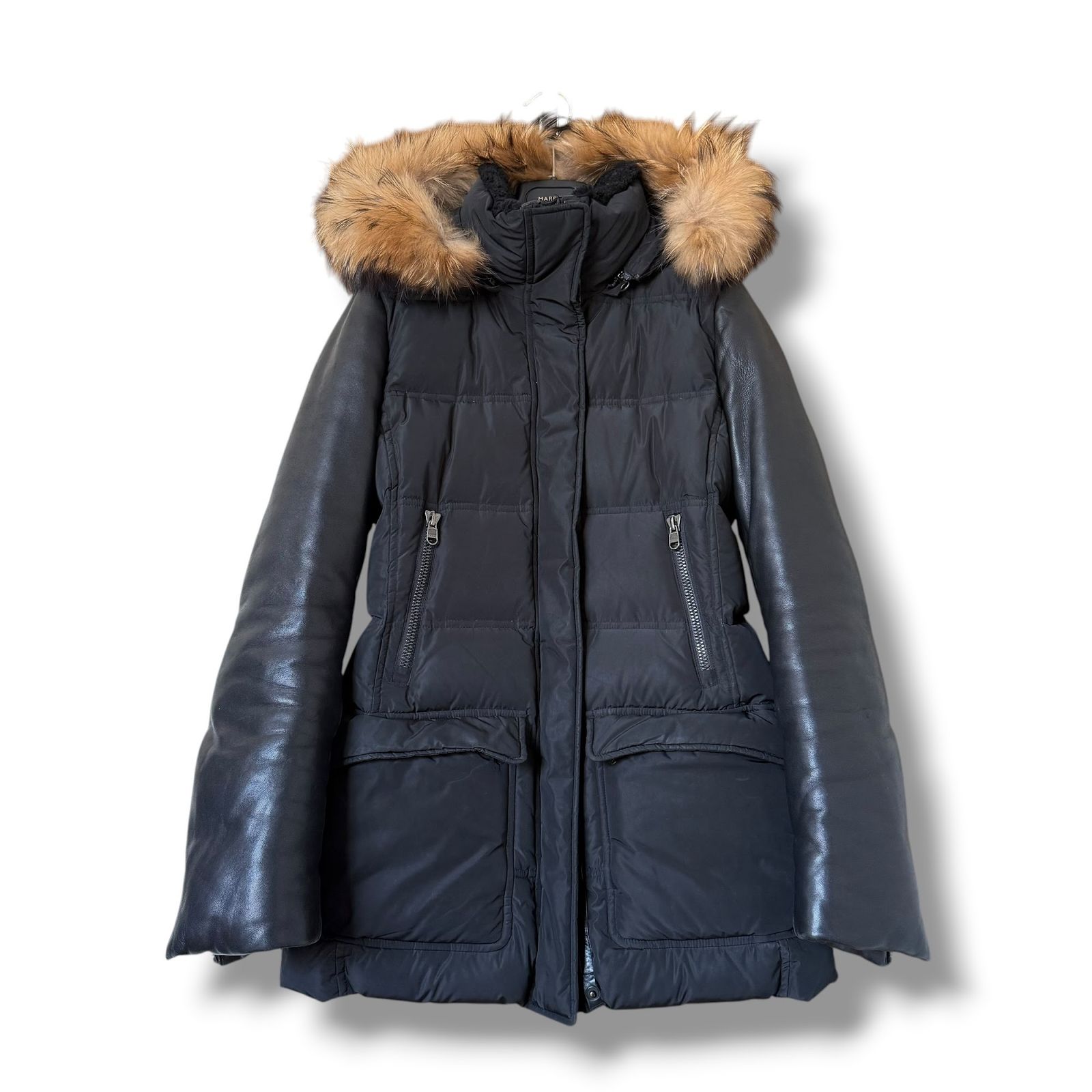 Mackage 3way 袖レザー切替ダウンジャケット S相当 ブラック - メルカリ
