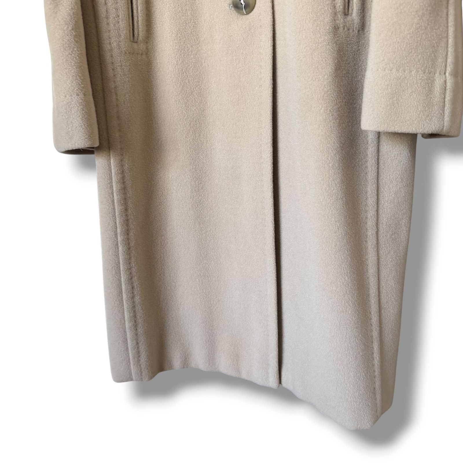 美品 最高級白タグ MaxMara カシミヤ ロングチェスターコート 40