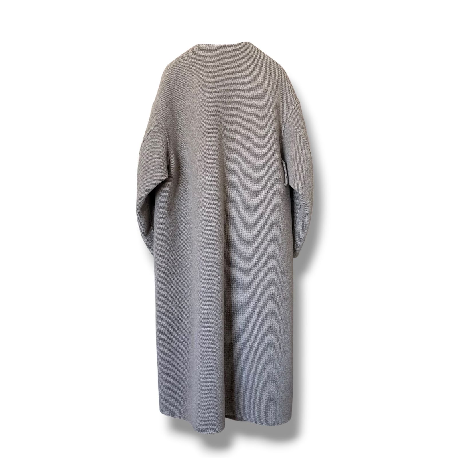 美品 HYKE ダブルフェイストレンチコート 上質ヘリンボーン生地