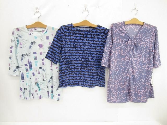 未使用 タグ付き オルベーラ 東京白ゆり會 Tシャツ 七分袖チュニック等3点 M 日本製 レディース