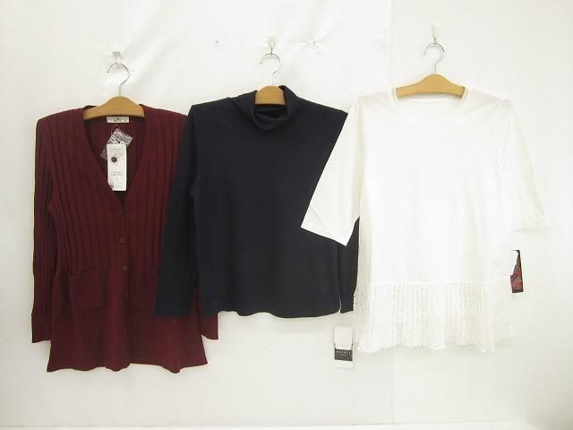 未使用 タグ付き ノイブル オルベーラ るんびに 東京白ゆり會 カーディガン 七分袖チュニック等3点 M 日本製 レディース