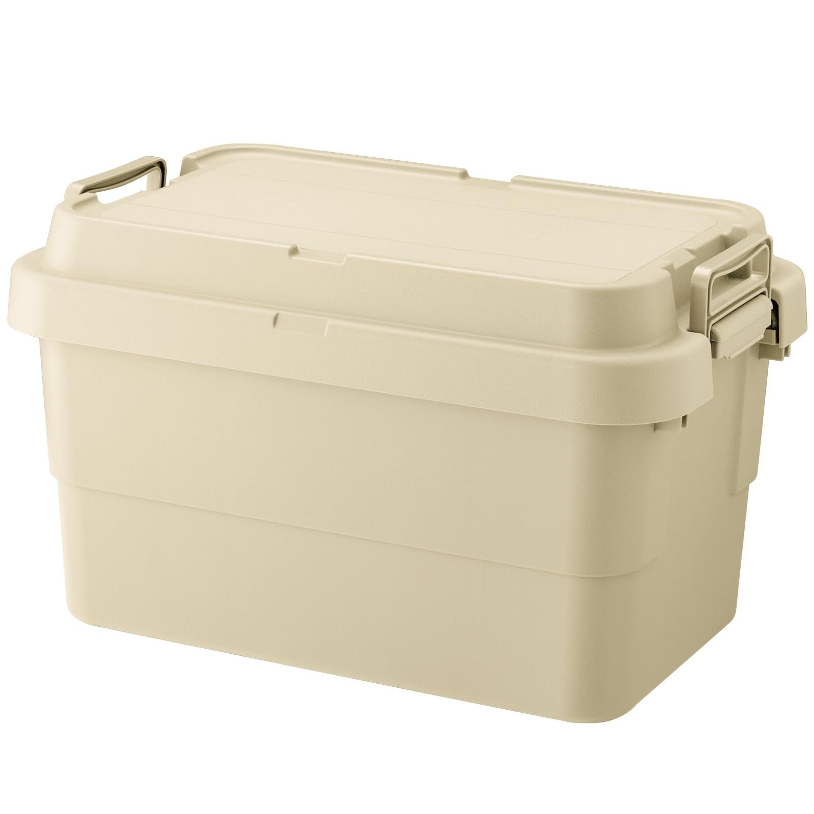 リス(RISU) 収納ボックス トランクカーゴ 50L ベージュ 日本製 TC-50S コンテナ ボックス スタッキング 屋外収納 キャンプ 防水 GHON229ts bc6a7daf