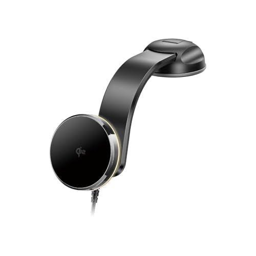 ペルシード(Pellucid) 車内用品 Magsafe対応 車載マグネットスマホホルダー 高速ワイヤレス充電 Qi2正規認証品 ダッシュボード強力吸盤取付 フレキシブルロングアーム PPH2542ts 79295a88