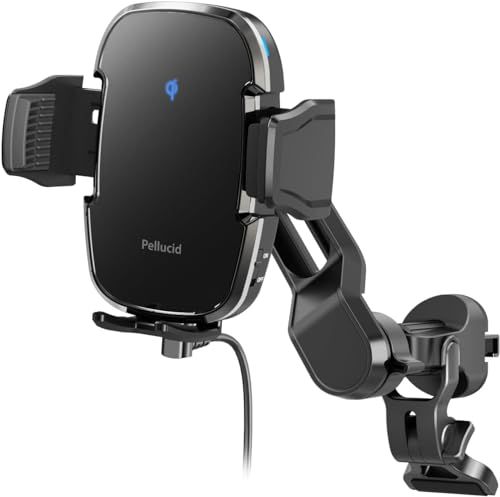 ペルシード(Pellucid) 車内用品 車載スマホホルダー 高速ワイヤレス充電 Qi正規認証品 自動開閉 キャパシタ内蔵 エアコン吹き出し口取付 PPH2306ts 961fdf33