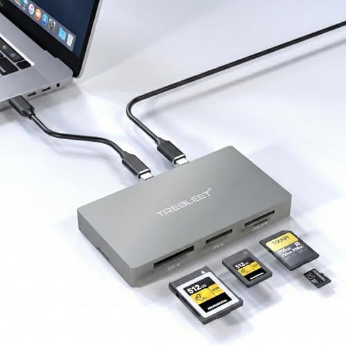 TREBLEET 5-in-1 ドッキングステーション & カードリーダー 【M.2 NVMe SSDスロット搭載】 CFexpress Type A & Type B/SDXC UHS-II/MicroSD 対応 USB 3.2 Gen 2 fadd7e5c