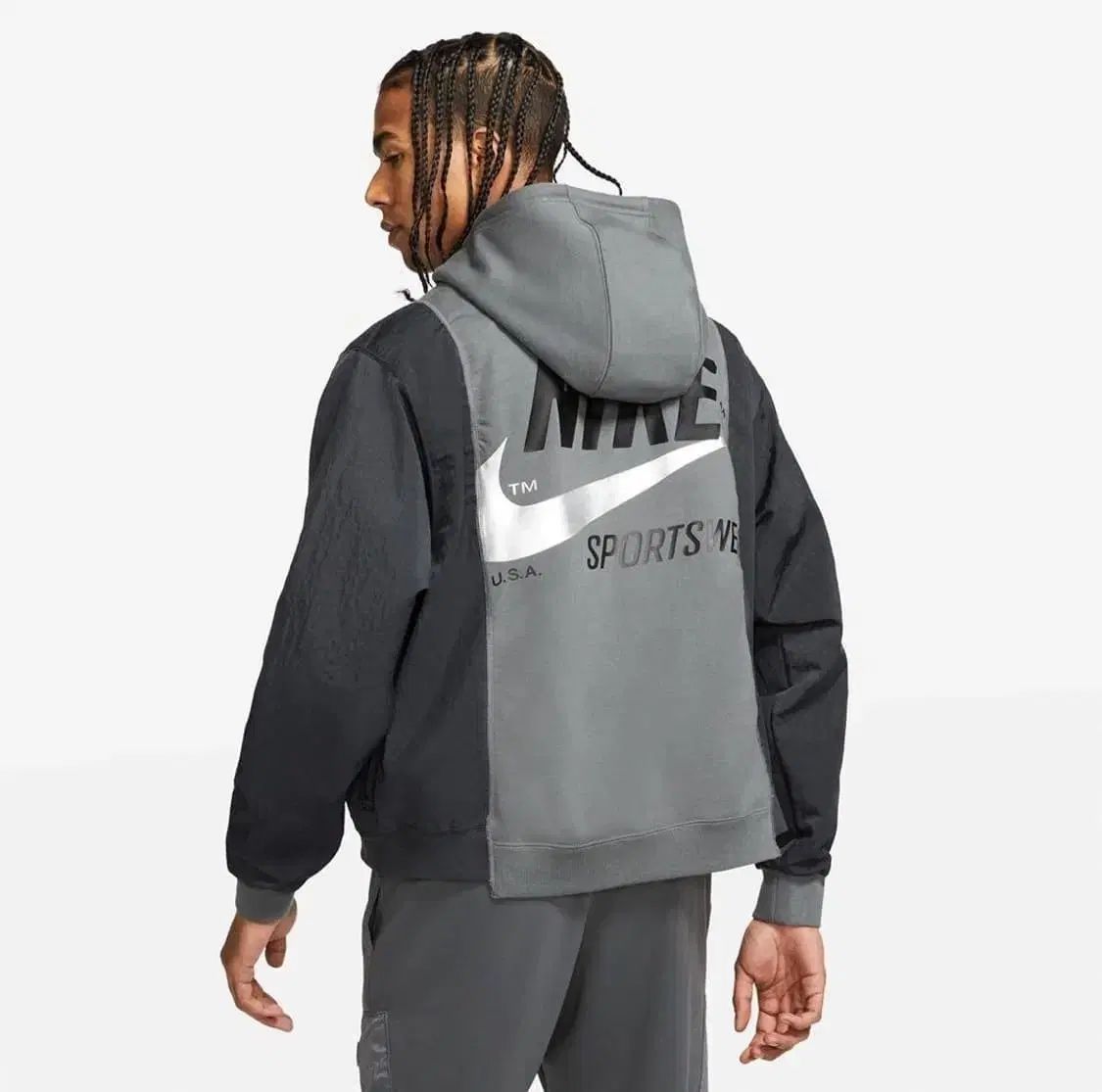 NIKE ナイキ NSW フーディー BRS アイアングレー