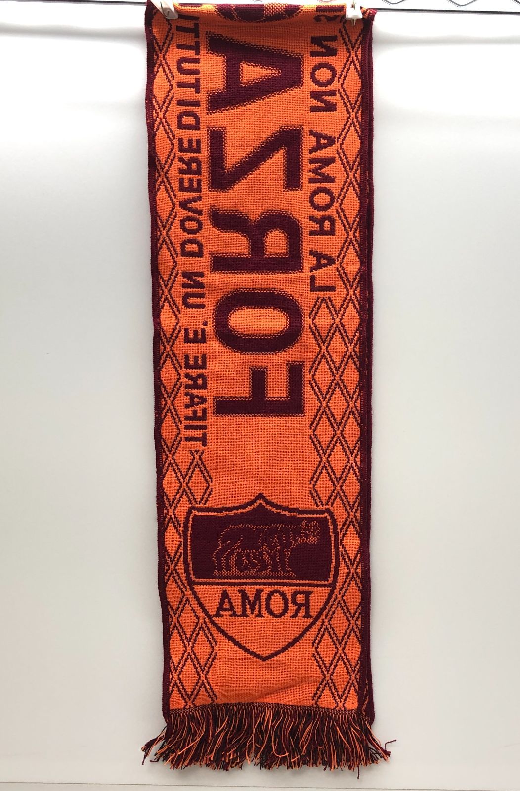 【美品】ローマ　マフラータオル　イタリア　サッカー　FORZA ROMA ASローマ マフラータオル FORZA ROMA 応援グッズ SGAW26-1667 - メルカリ