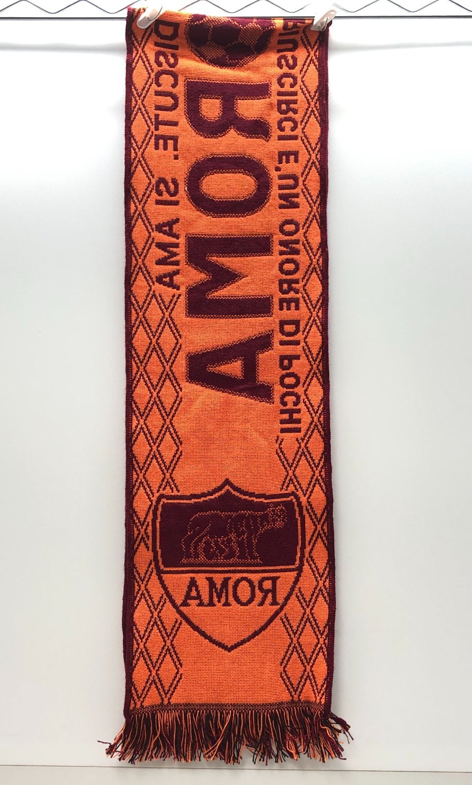 【美品】ローマ　マフラータオル　イタリア　サッカー　FORZA ROMA ASローマ マフラータオル FORZA ROMA 応援グッズ SGAW26-1667-日本最大