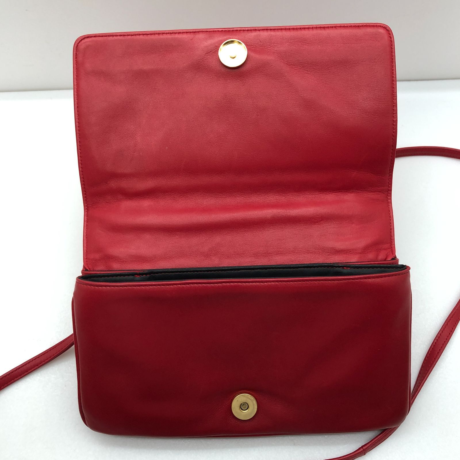 BALLY レザー ショルダーバッグ レッド 赤 バリー SGAW26-1659 - メルカリ