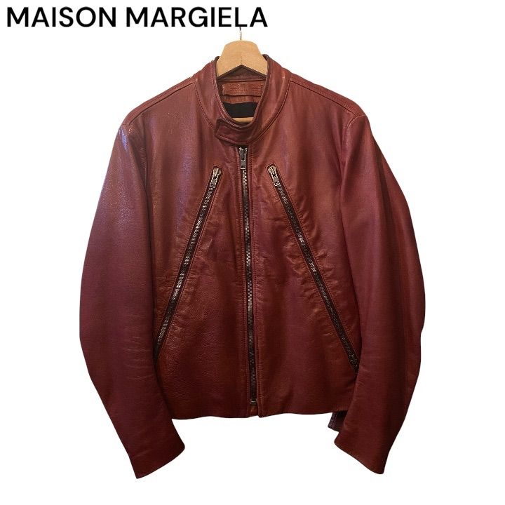 希少】MAISON MARGIELA 5zip 8の字ライダース 赤 レッドメゾン
