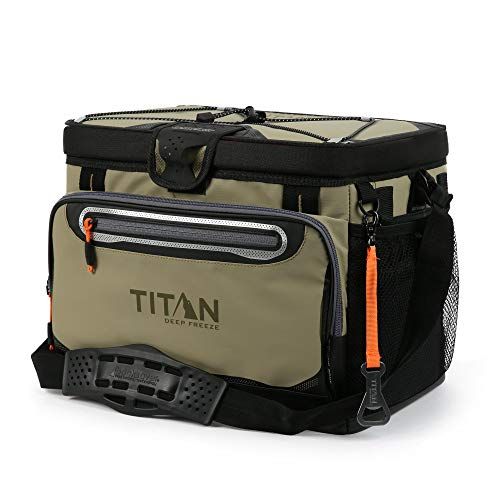 Titan クーラーバッグ 16L 30缶 ジッパーレス クーラーボックス 保冷バッグ ソフトクーラー 軽量 キャンプ 釣り BBQ アウトドア 運動会 部活 Deep Freezee