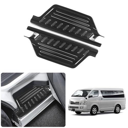 Auto Spec トヨタ ハイエース 200系 サイドステップガード スカッフプレート スカッフプロテクトシート フロント HIACE H200 標準 1型?9型 2004.8? 運転席 助手席 インナースカッフプレート 保護パーツ 汚れ防 bf6d25c6